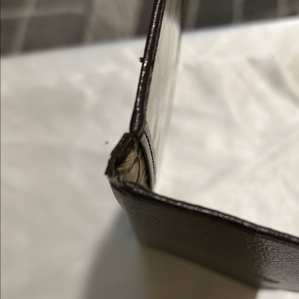 Coach Dark Brown Checkbook holder - Picture 5 of 5